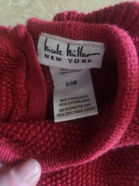 Nicole Miller Raspberry Cowl Neck Sweater